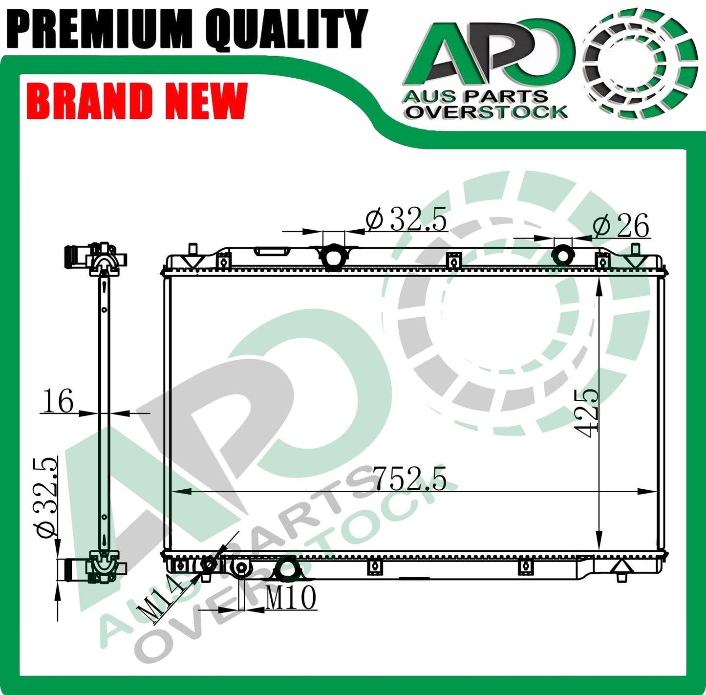 Radiator For HONDA CR-V CRV RW RT 2.0L Hybrid Petrol 2016-2022