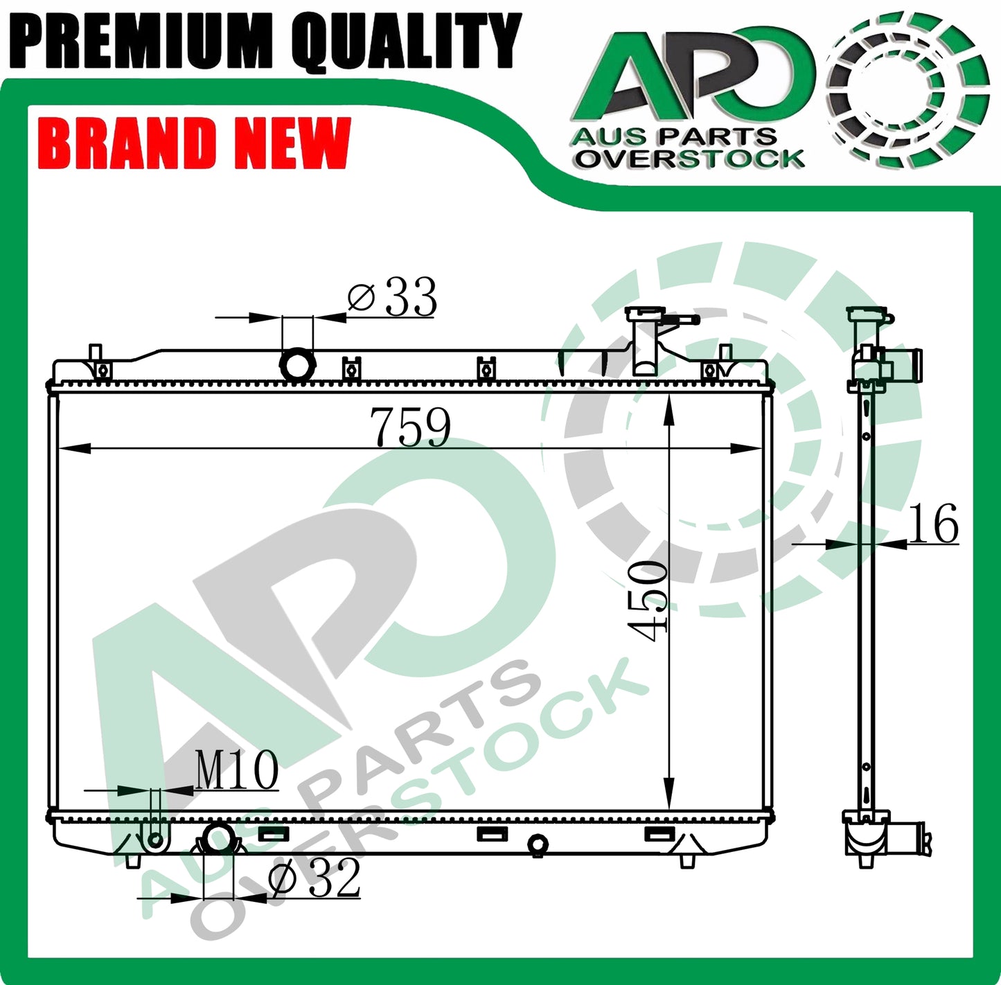 Radiator For HONDA ODYSSEY RC4 5th Gen 2.0L Hybrid Petrol 2013-2021