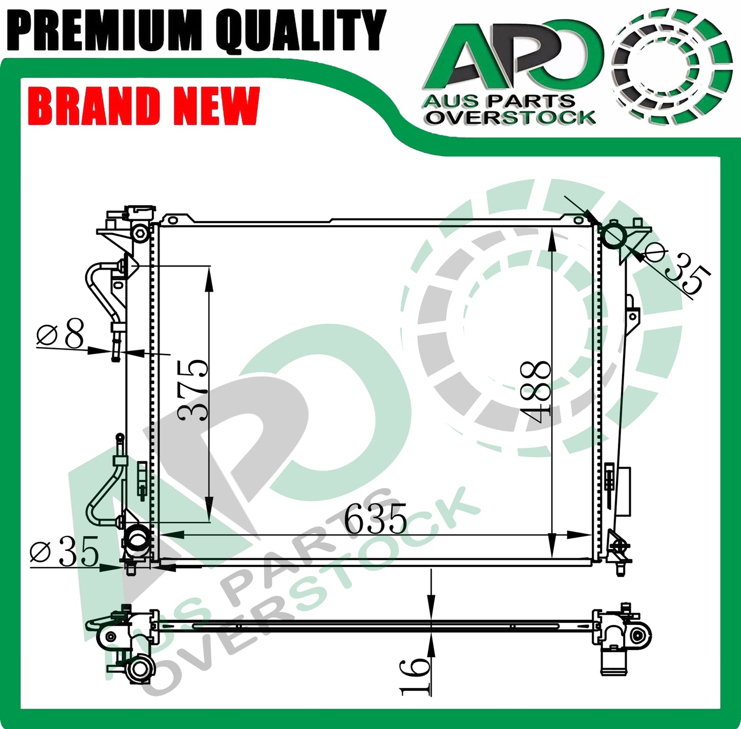 Radiator For HYUNDAI GRANDEUR TG 10/2005-ON Auto Manual