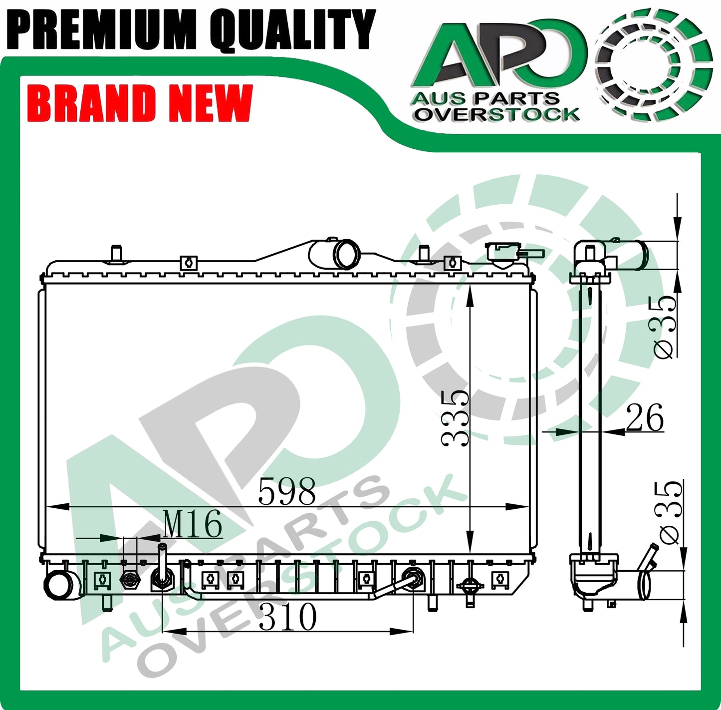 Radiator For HYUNDAI S COUPE SLC 1.5L Auto Manual 3/1990-12/1995
