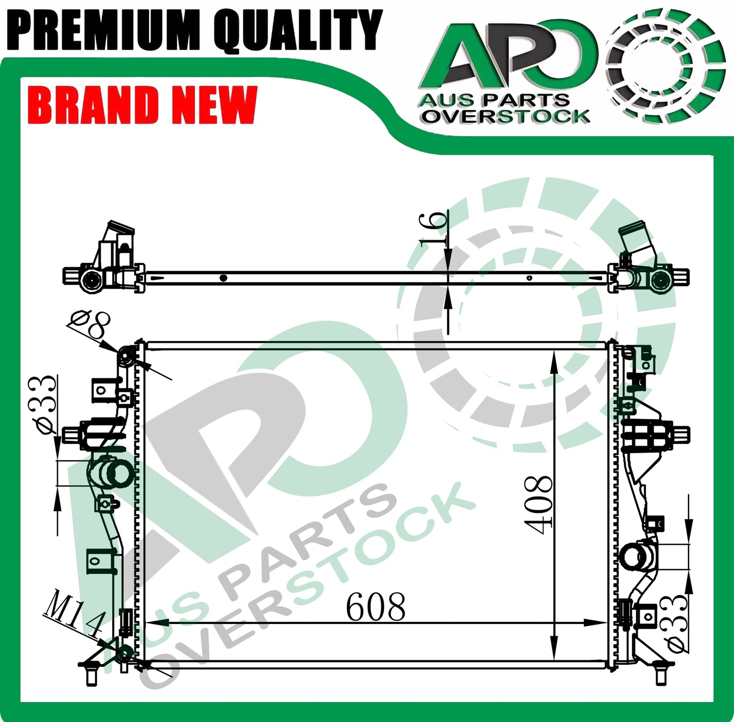 Radiator For HYUNDAI IONIQ AE 1.6L Hybrid Auto Manual 3/2016-On