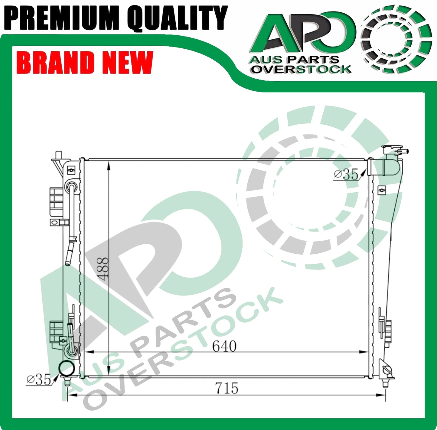 Radiator For HYUNDAI I40 VF 1.6L 2.0L Petrol 7/2011-5/2019
