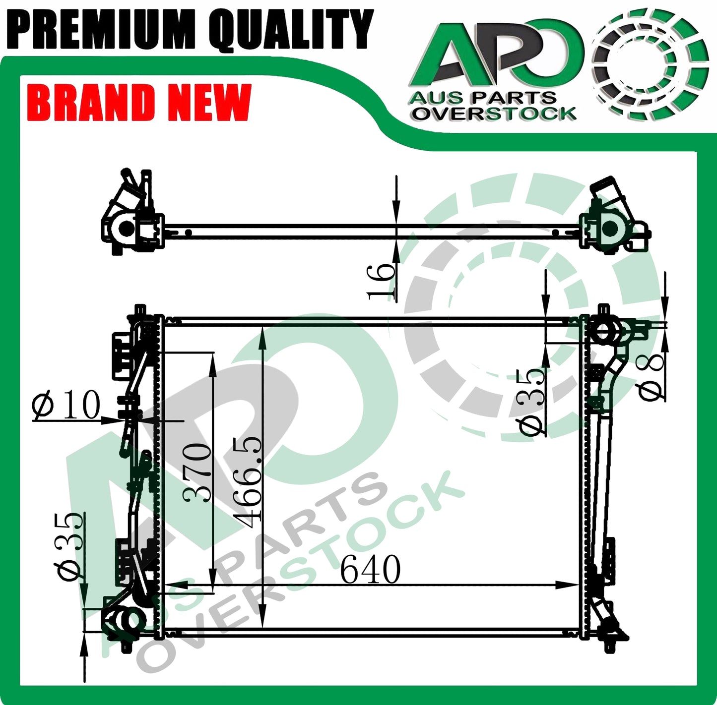 Radiator For Kia Sportage QL 2.0L Petrol 5/2015-On