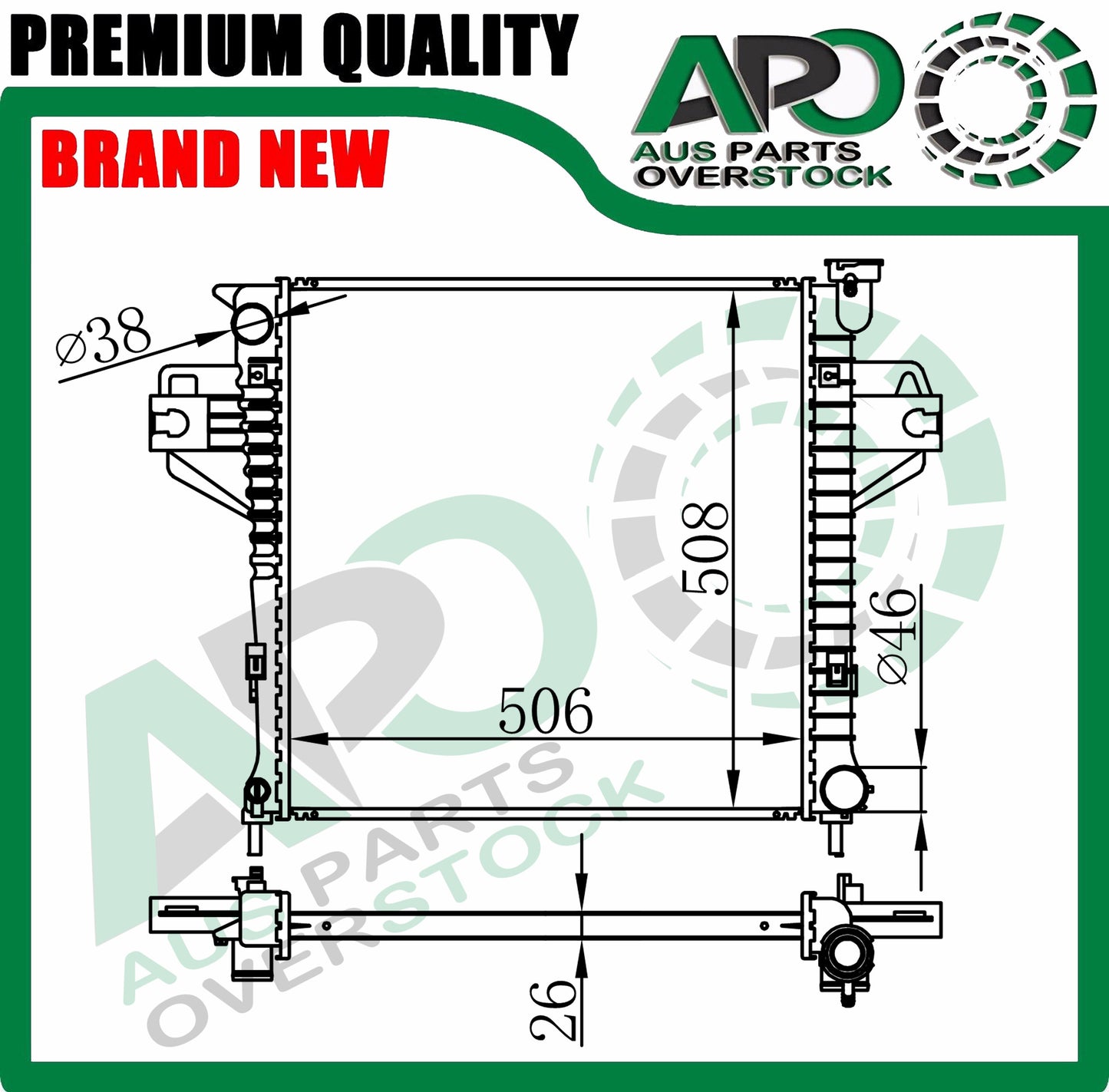 Radiator For JEEP CHEROKEE KJ 2.4L Petrol Auto Manual 2001-2007