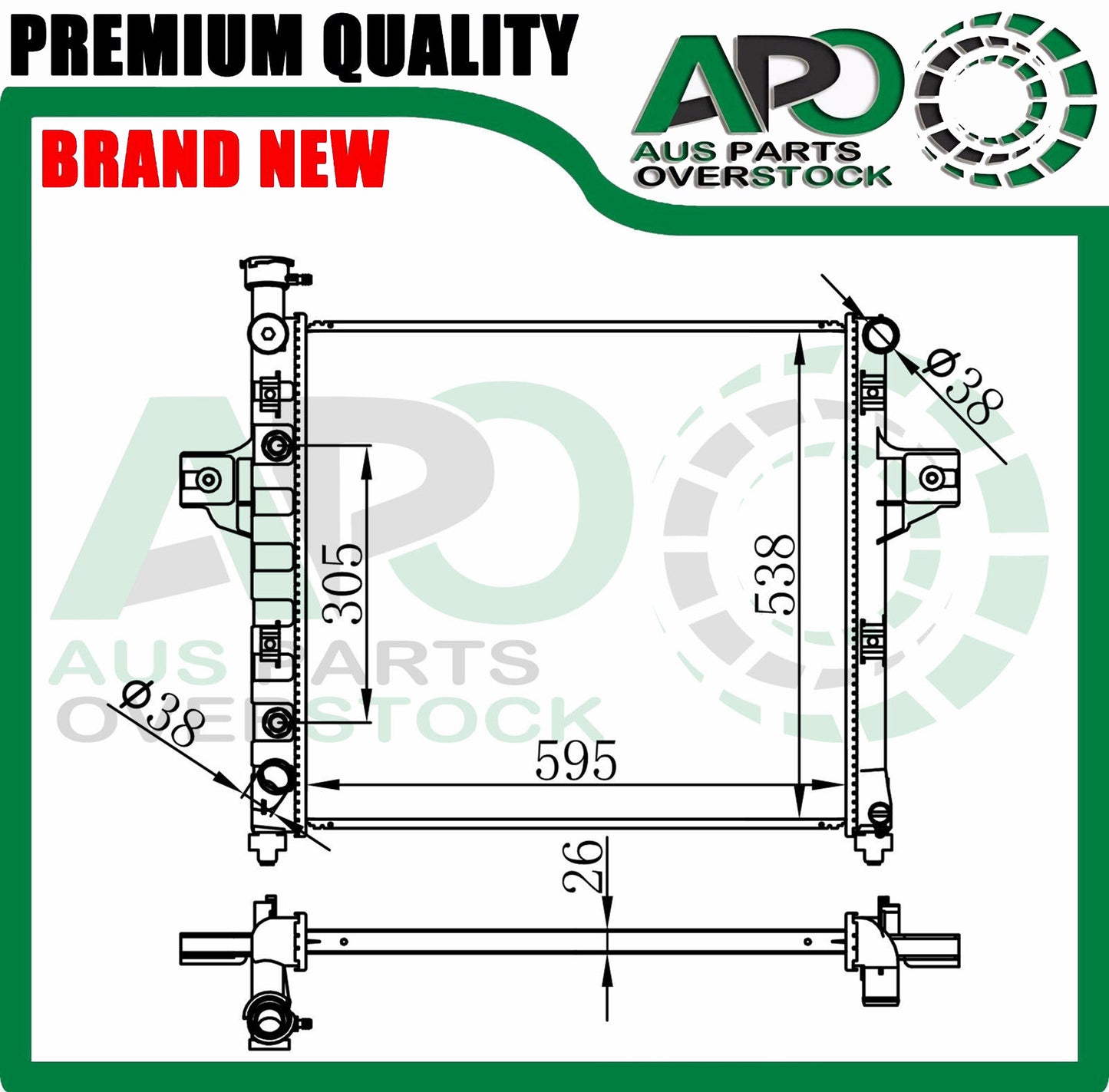 Radiator For JEEP GRAND CHEROKEE WJ / WG 6Cyl 6/1999-6/2005 Auto Manual