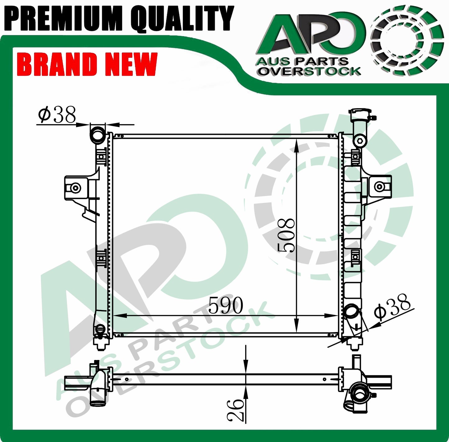 Radiator For JEEP GRAND CHEROKEE WJ WG 8Cyl 515mm Core 99-05 Auto Manual