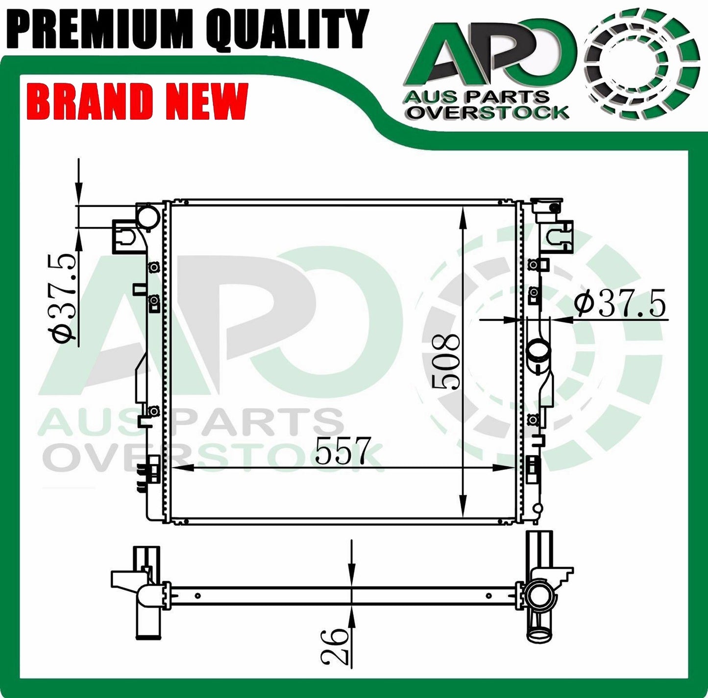 Radiator for JEEP WRANGLER JK 3.6L 3.8L Petrol Auto & Manual 2007-On