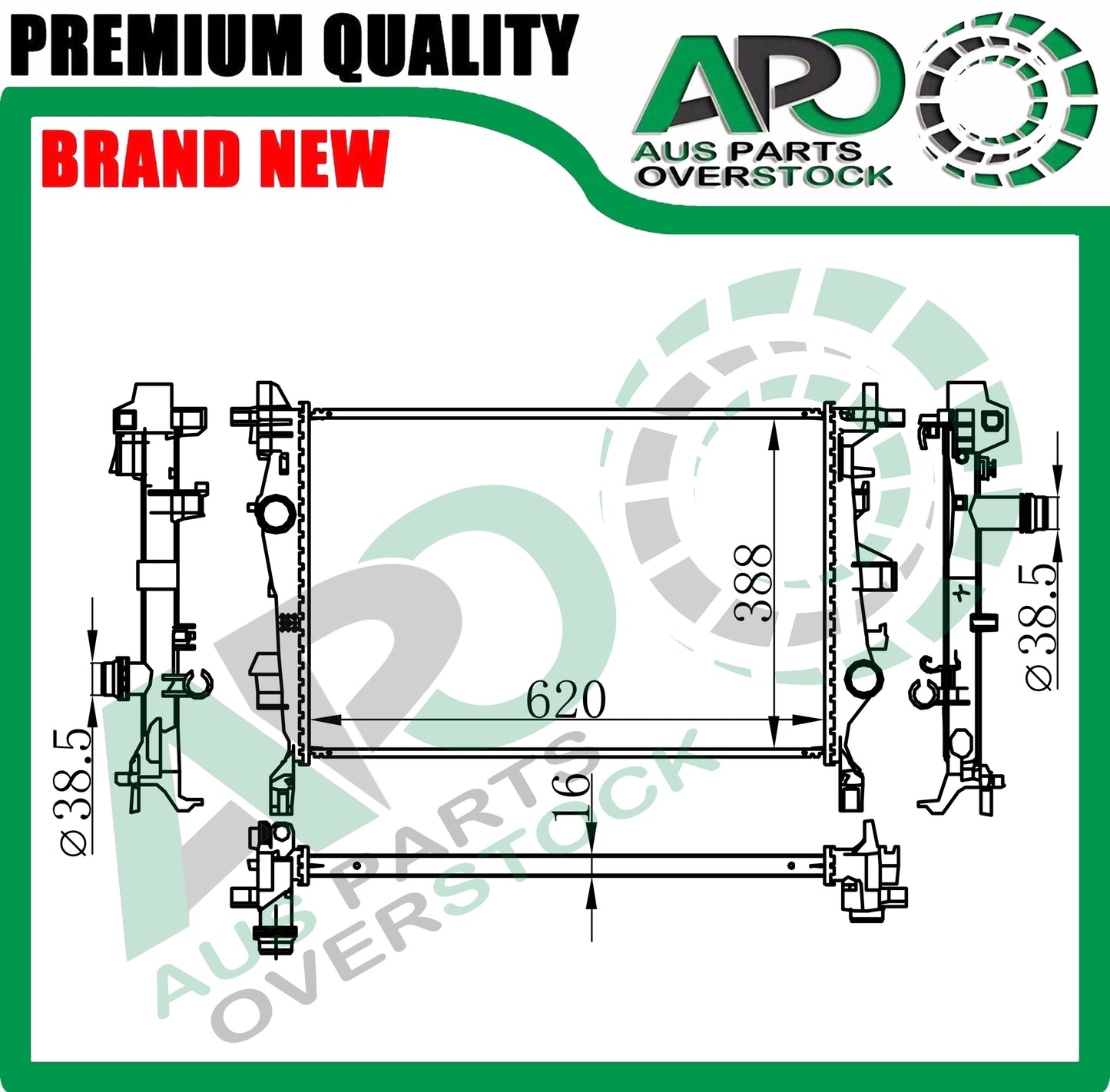 Radiator For FIAT 500X 1.4T Petrol Auto Manual 07/2014-On