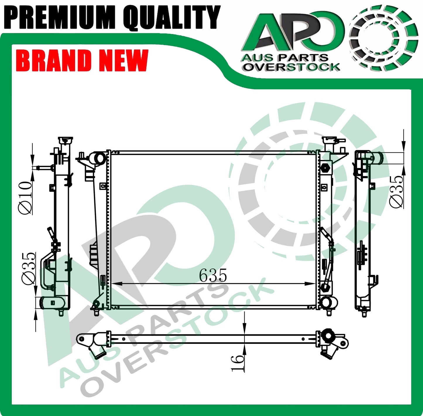 Radiator For KIA RONDO RP 2.0L Petrol Auto Manual 2013-On