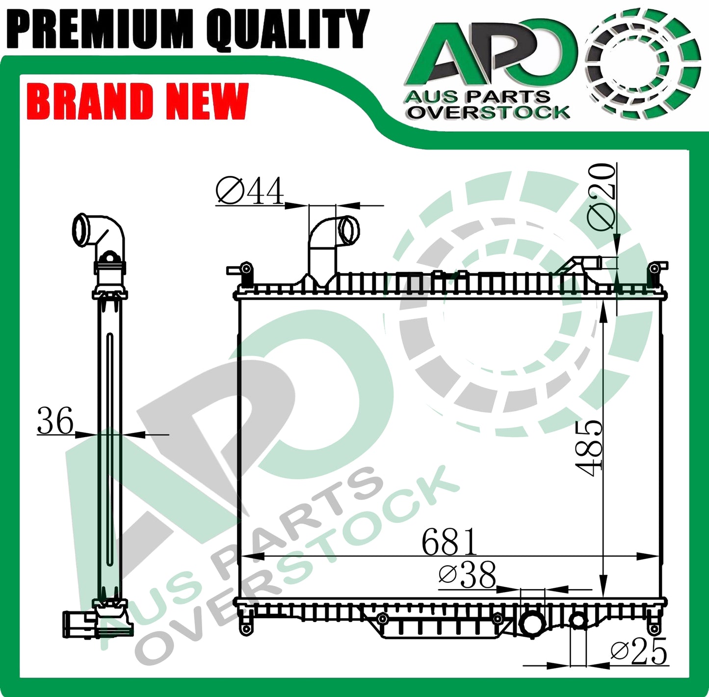 Radiator For LANDROVER RANGE ROVER 3 III L322 4.4L Turbo Diesel 2010-12