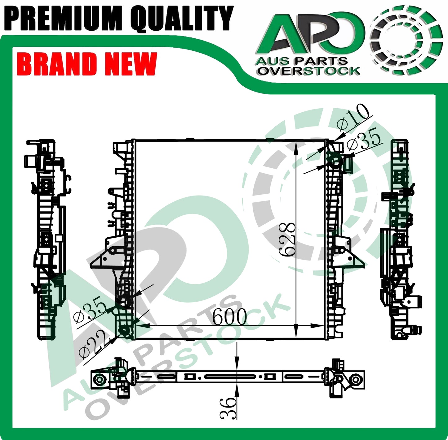 Radiator For LANDROVER RANGE ROVER SPORT L320 5.0L Petrol Supercharged