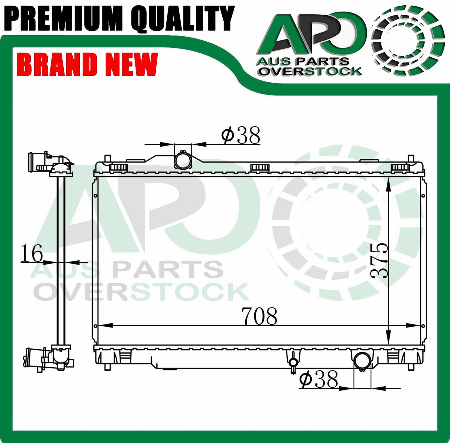 Radiator for LEXUS IS250 IS350 ALE20 GSE20 2.5L V6 2005-04/2013 Auto Manual