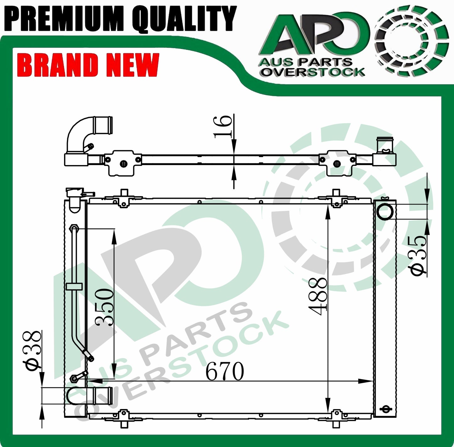 Full Aluminum Radiator for LEXUS RX330 MCU38 2/2003-12/2005 Auto Manual