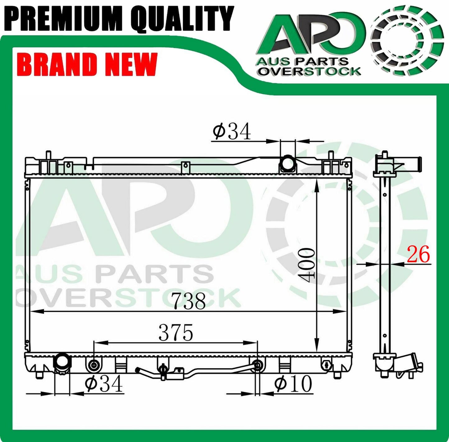 Radiator For LEXUS ES300 ES330 MCV40R MCV30 Auto V6 2001-2005