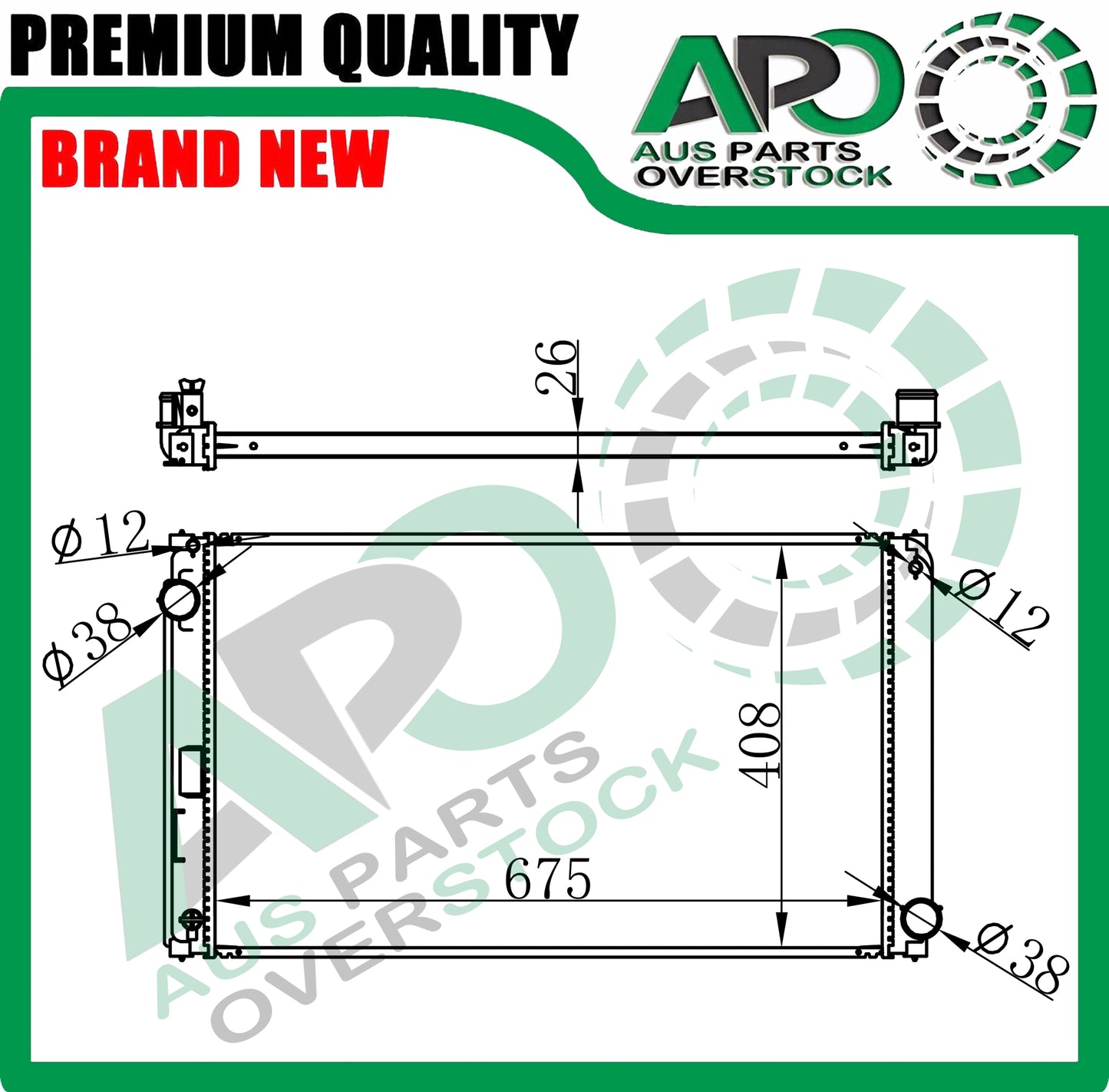 Radiator For TOYOTA RAV4 ZSA42 2.0L Petrol Auto Manual 2012-2018