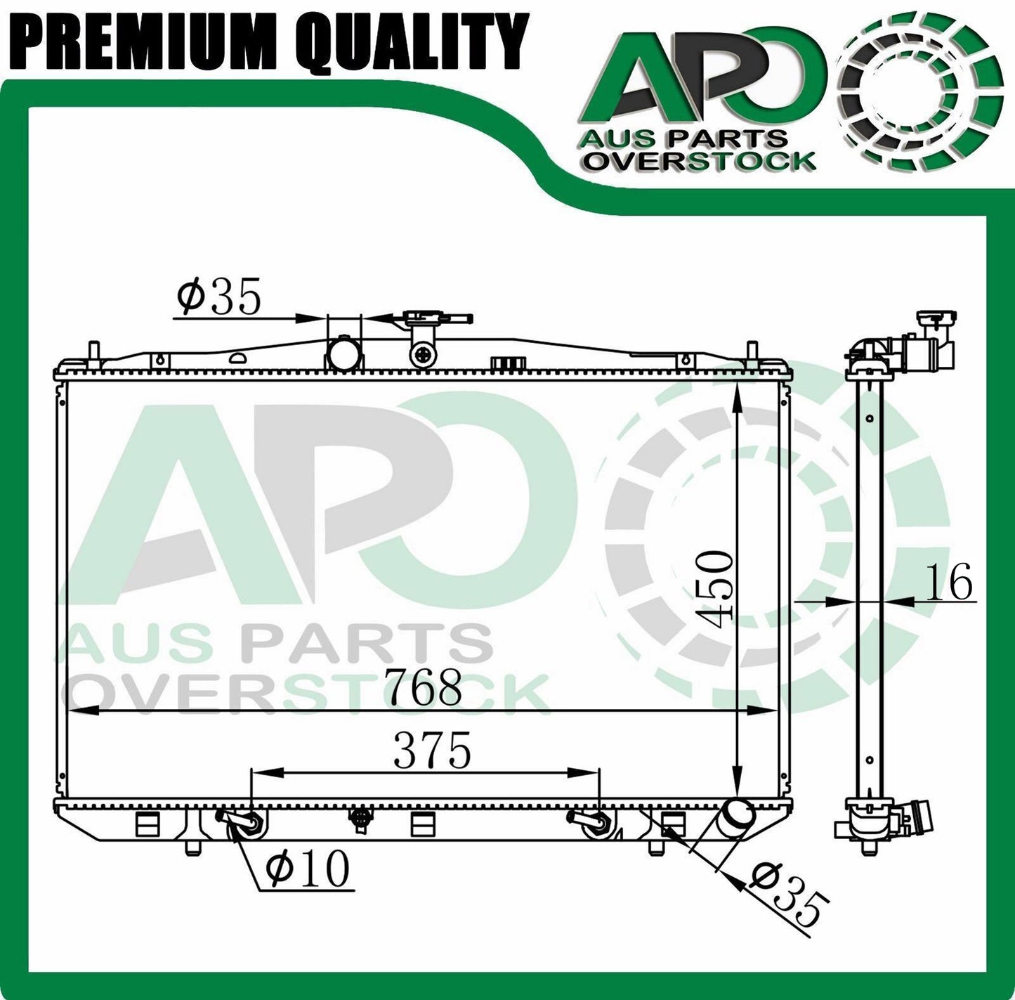 Radiator For LEXUS RX350 AGL10 GGL15 GYL15 2009-On Auto Manual