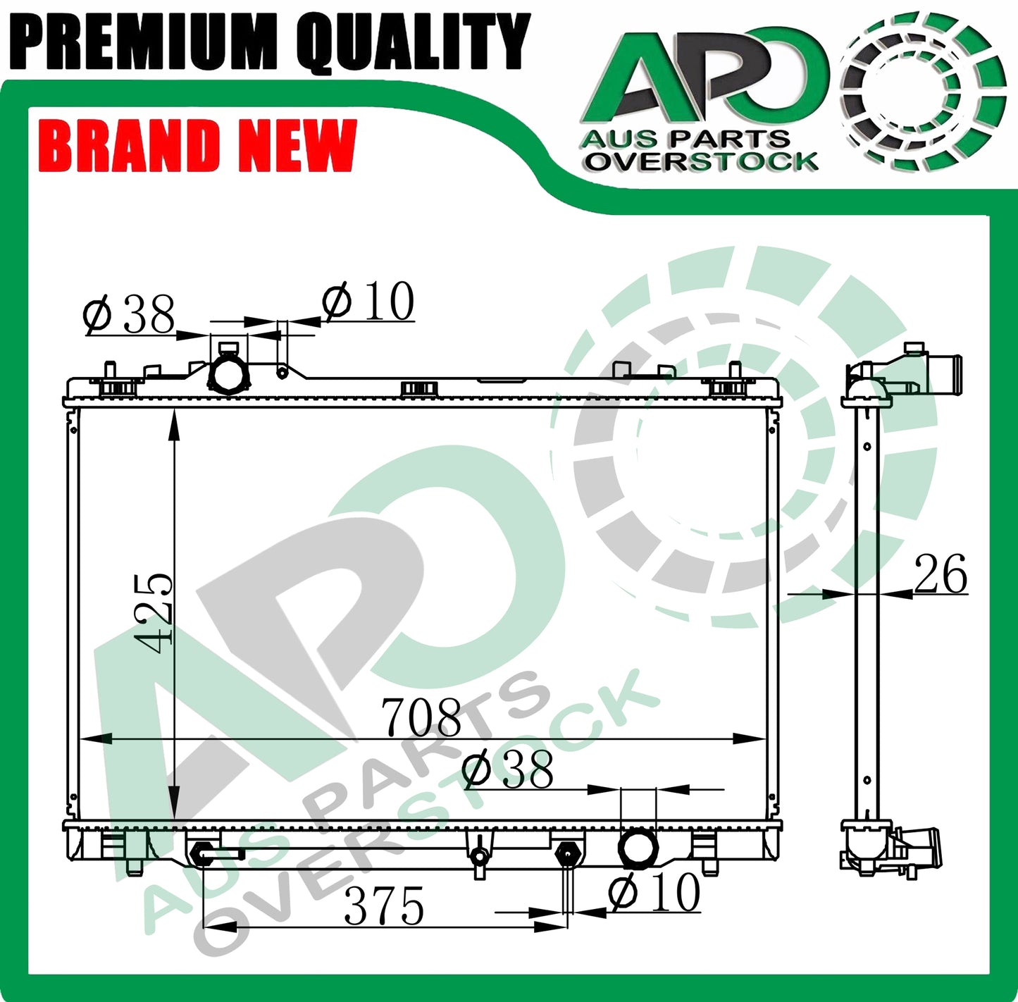 Radiator For LEXUS LS460 LS600H USF40 UVF40 4.6L V8 / 5.0H Hybrid 8/2006-On