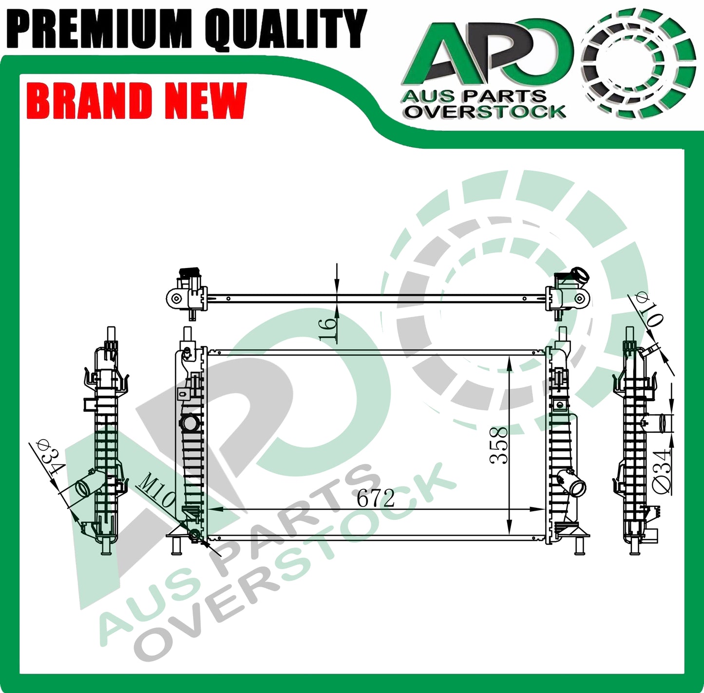 Radiator For MAZDA 3 BL 2.2L Diesel Manual 2009-2013