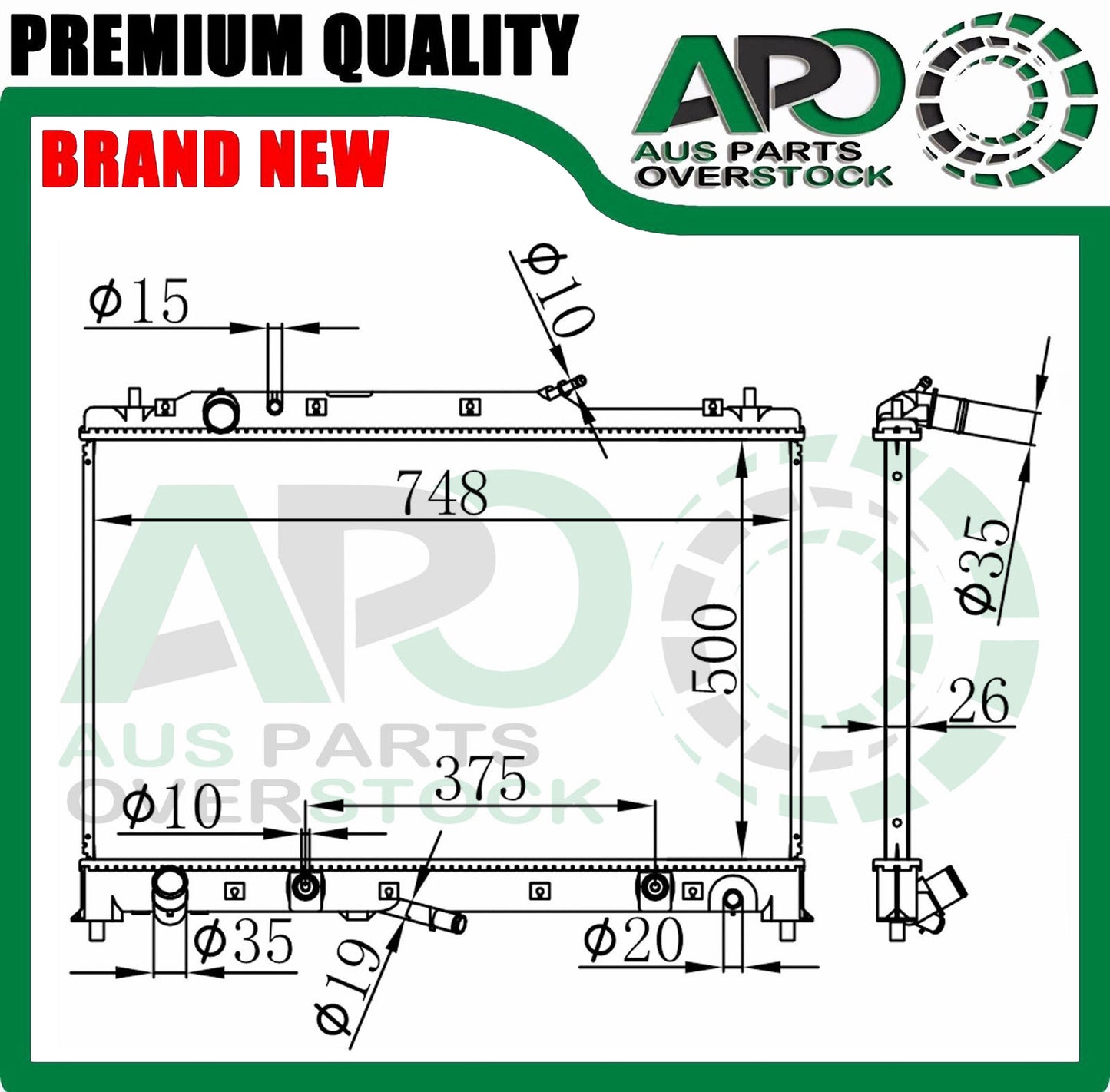 Radiator For fits MAZDA CX-9 TB WAGON 10/2007-ON AUTO & MANUAL