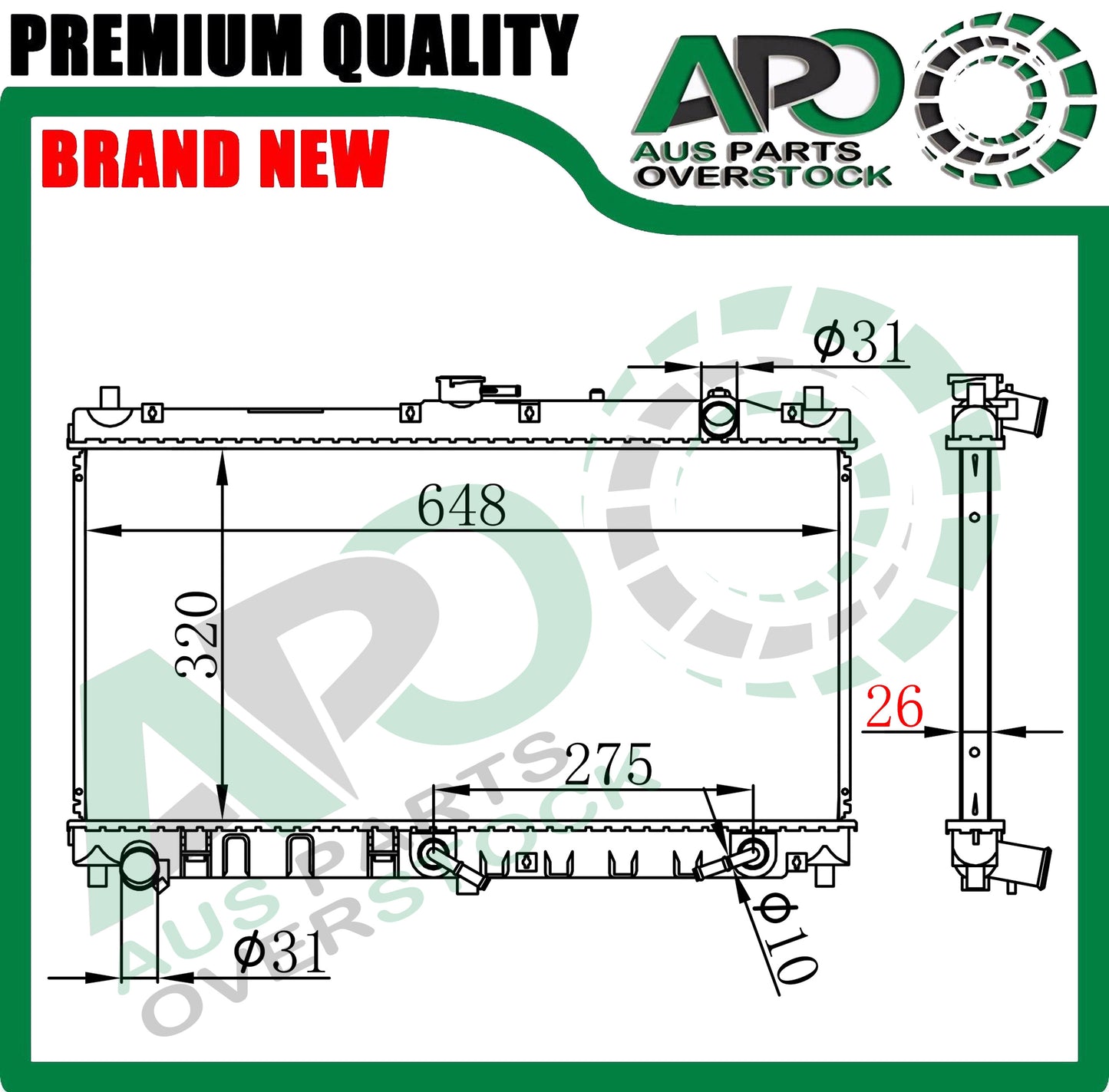 Radiator For MAZDA MX5 NB / MIATA 1.6L 1.8L Auto Manual 1/1998-9/2005