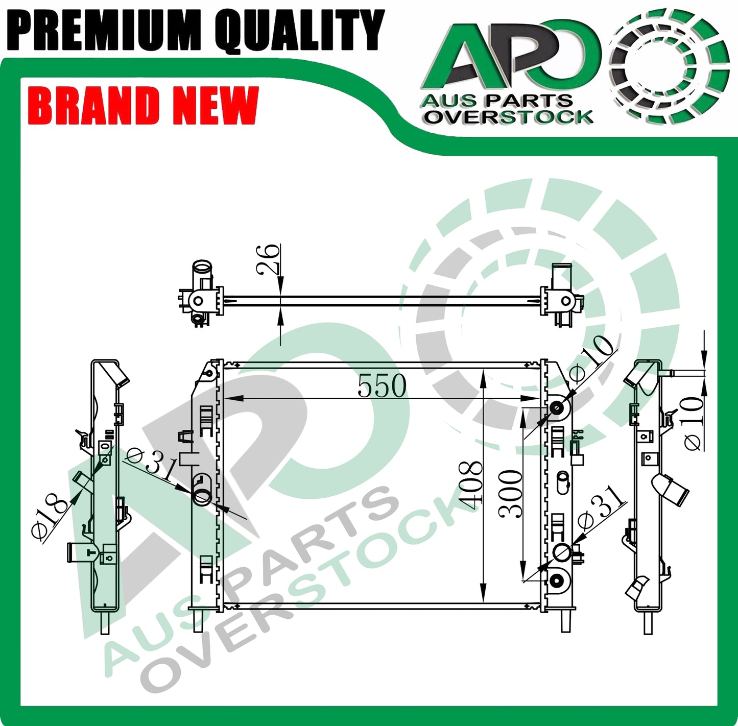Radiator for MAZDA MX5 NC Miata 1.8L 2.0L Petrol Auto Manual 2005-2014