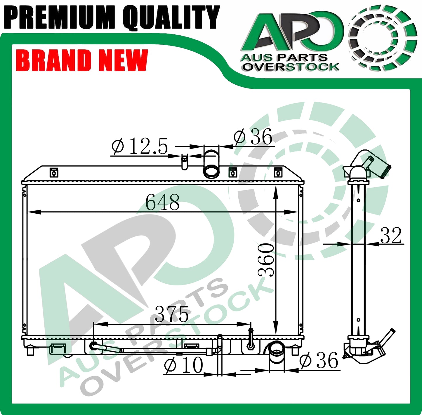Radiator For MAZDA RX8 FE Series 2 Auto Manual 4/2003-On