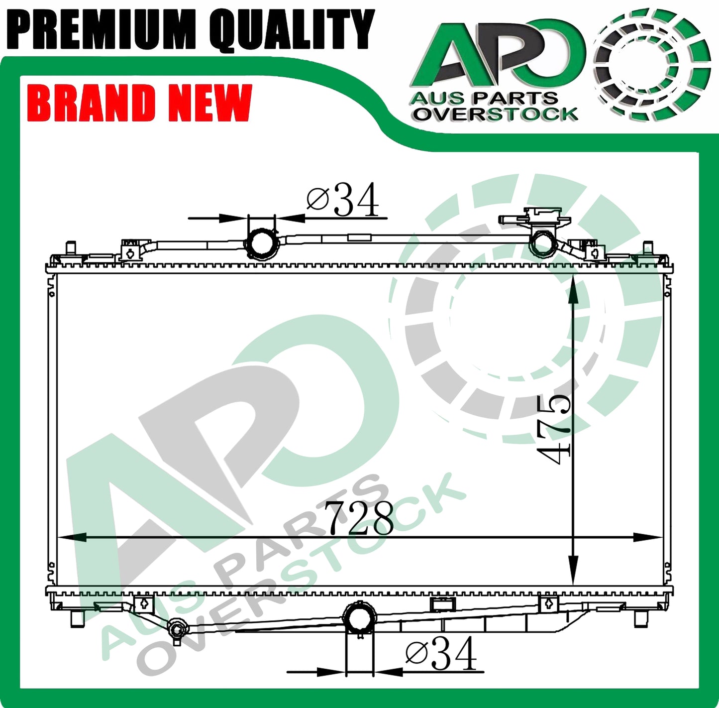 Radiator For fits MAZDA CX-9 TC 2.5L Turbo Petrol AUTO & MANUAL 2016-On