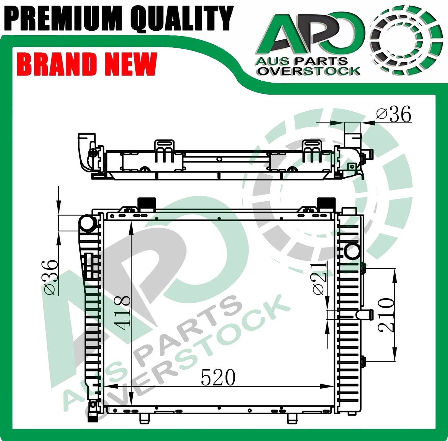 Radiator For Mercedes CLK-CLASS C208 CLK200 CLK230 KOMPRESSOR 6/1997-6/2000