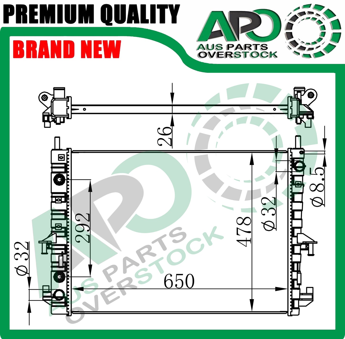Radiator For MG MG6 1.8L Turbo Petrol Auto Manual 2009-2017
