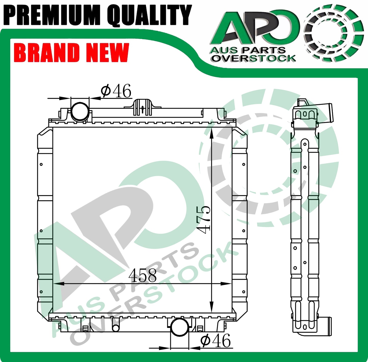 Radiator For Mitsubishi Canter 475mm Core height