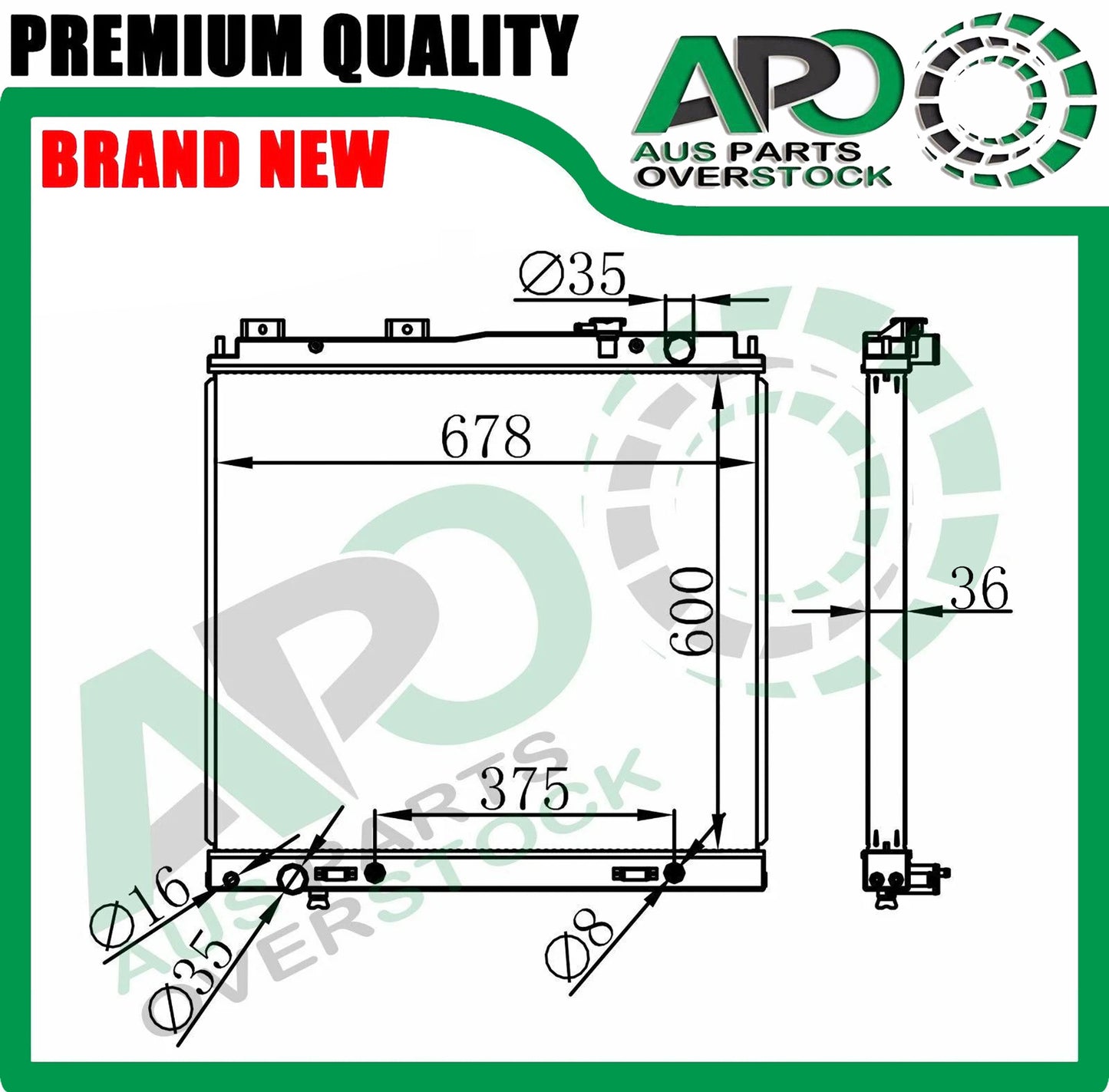 Radiator For NISSAN Pathfinder R51 3.0L Turbo Diesel Auto Manual 2005-2015