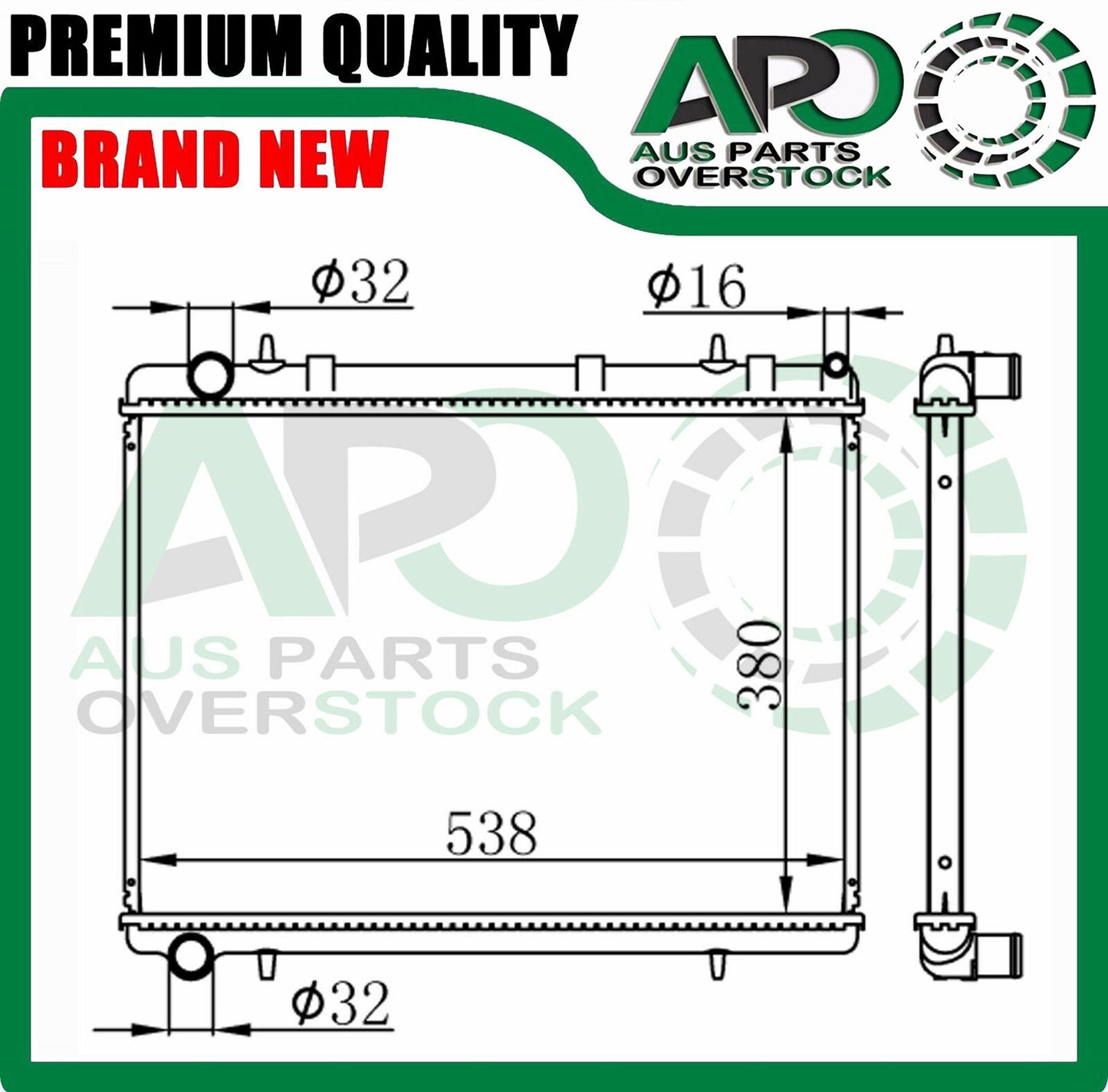 Radiator For CITROEN C4 1.6D 2.0L 2005-On / C4 Picasso 1.8L 2.0L 2006-On