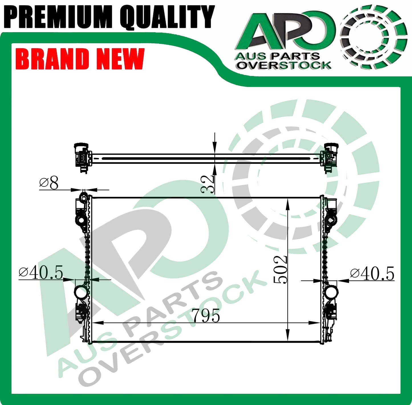 Premium Radiator For PORSCH PANAMERA 970 Petrol & Diesel 9/2009-On