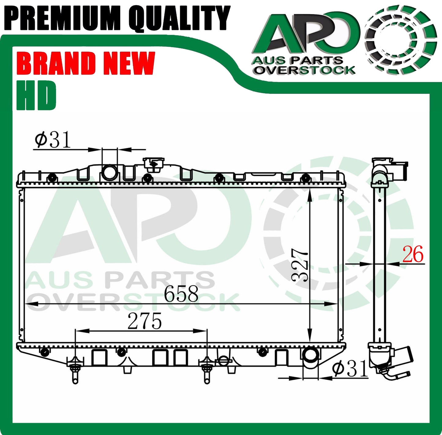Radiator for TOYOTA CAMRY SV20 SV21 SV22 4Cyl Auto Manual 1987-1992