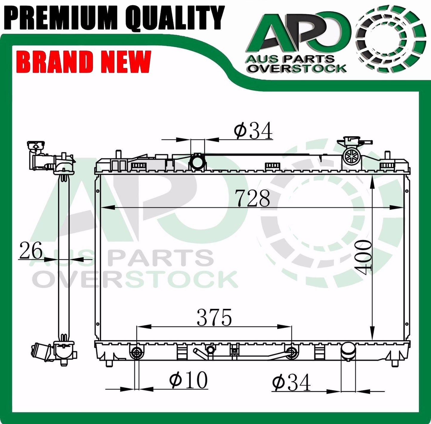 Radiator For TOYOTA CAMRY ACV40 AHV40R 2.4L Petrol / Hybrid 2006-2011