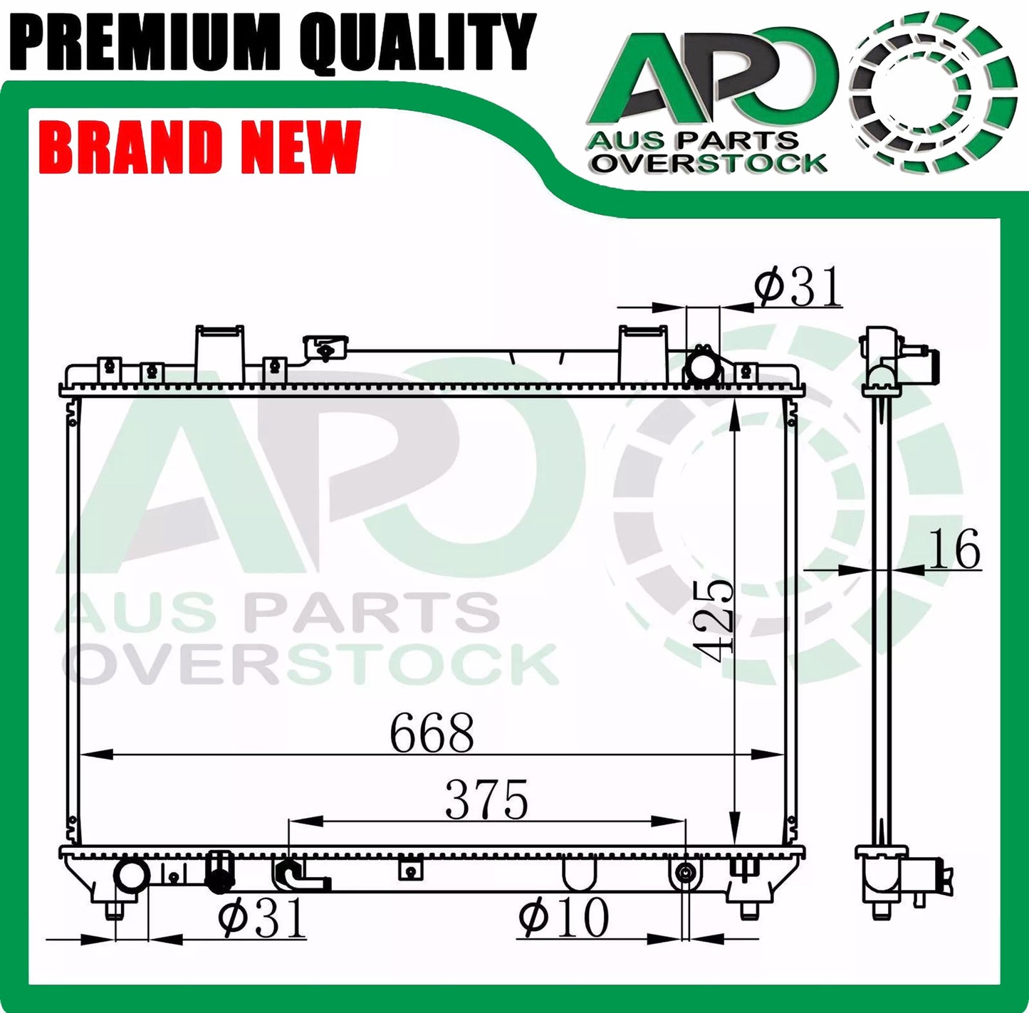 Radiator for TOYOTA Townace SBV KR42 KR43R / SPACIA SR40 VAN 96-2003 Auto Manual