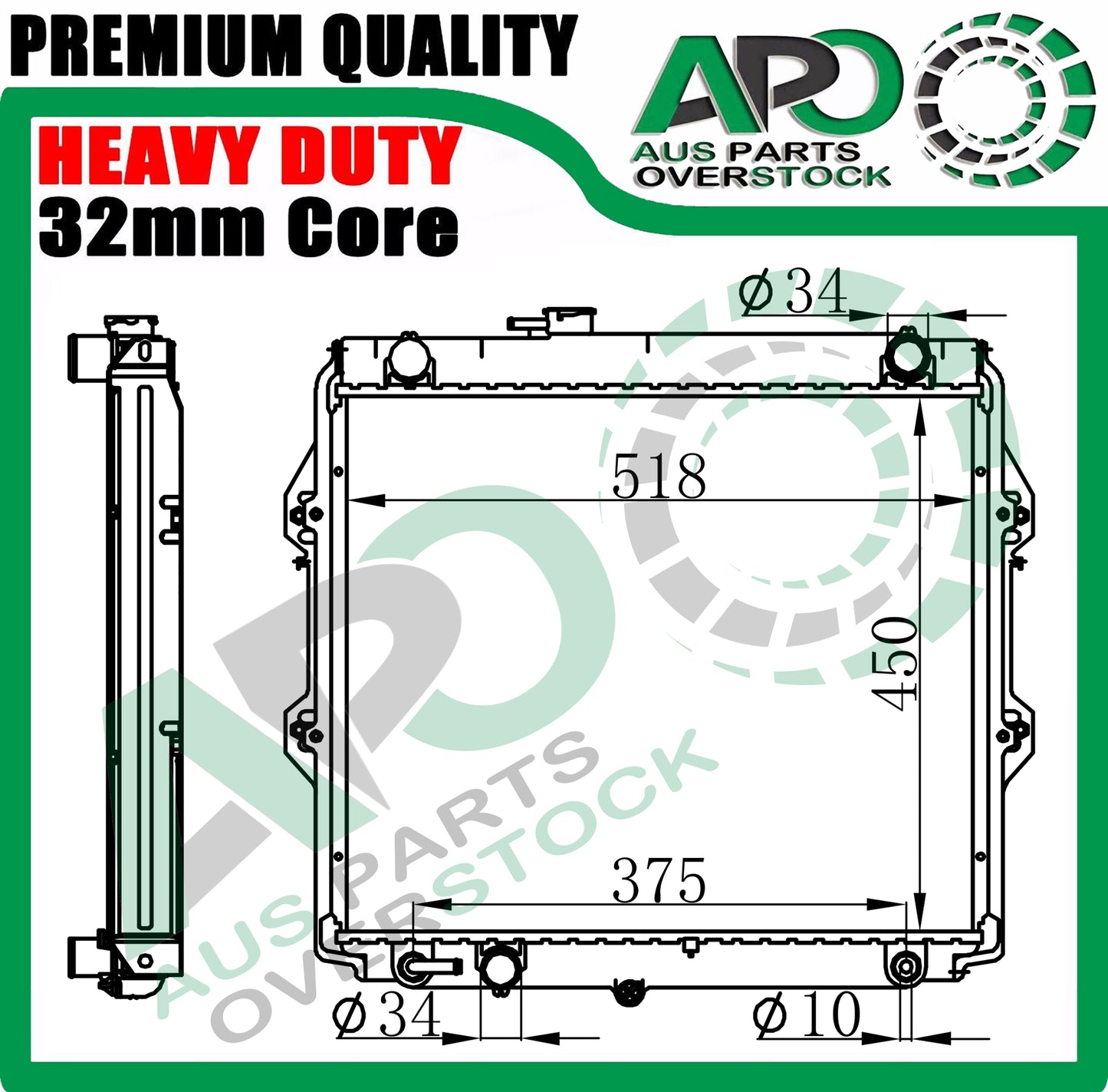 Radiator For Toyota Hilux RZN147R RZN154R RZN169 LN179R 2.7L 1997-2005