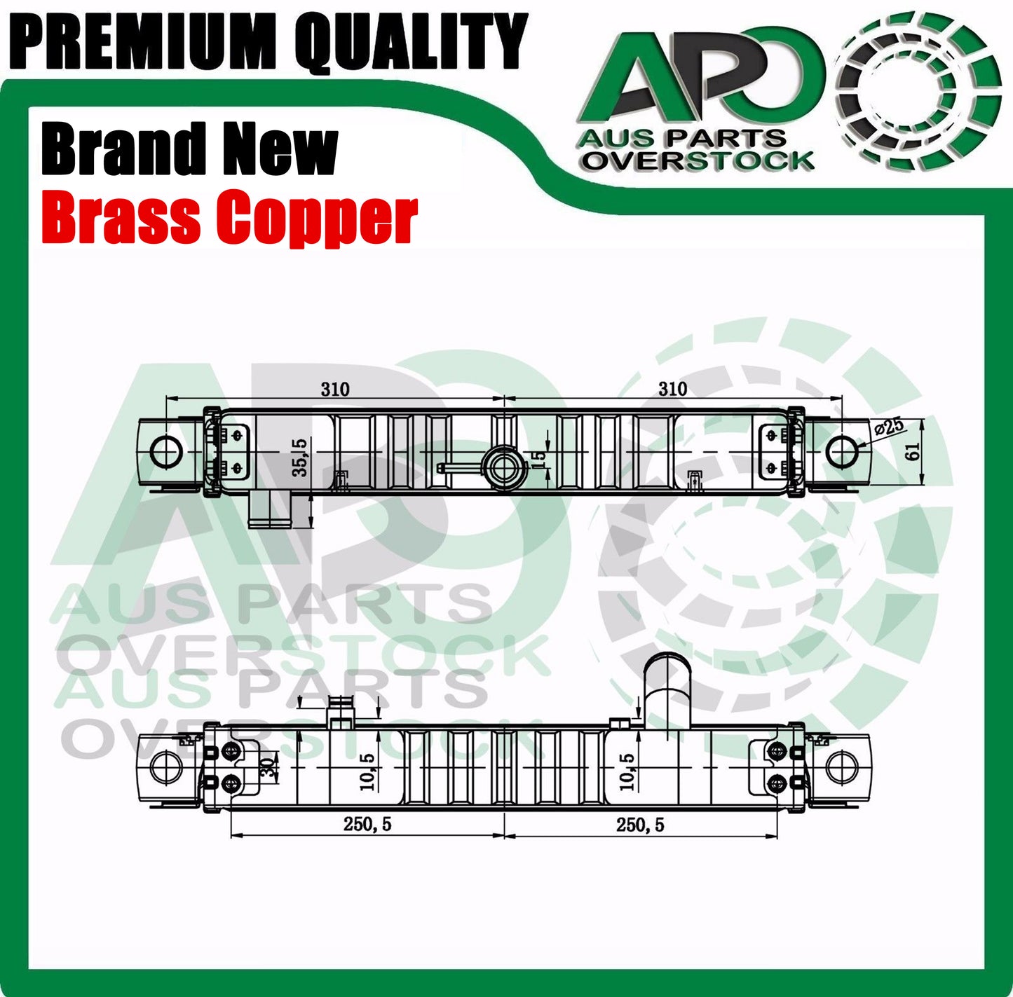 4Row Brass Radiator For Toyota Landcruiser FZJ78 FZJ79 70 Series 1999-2006