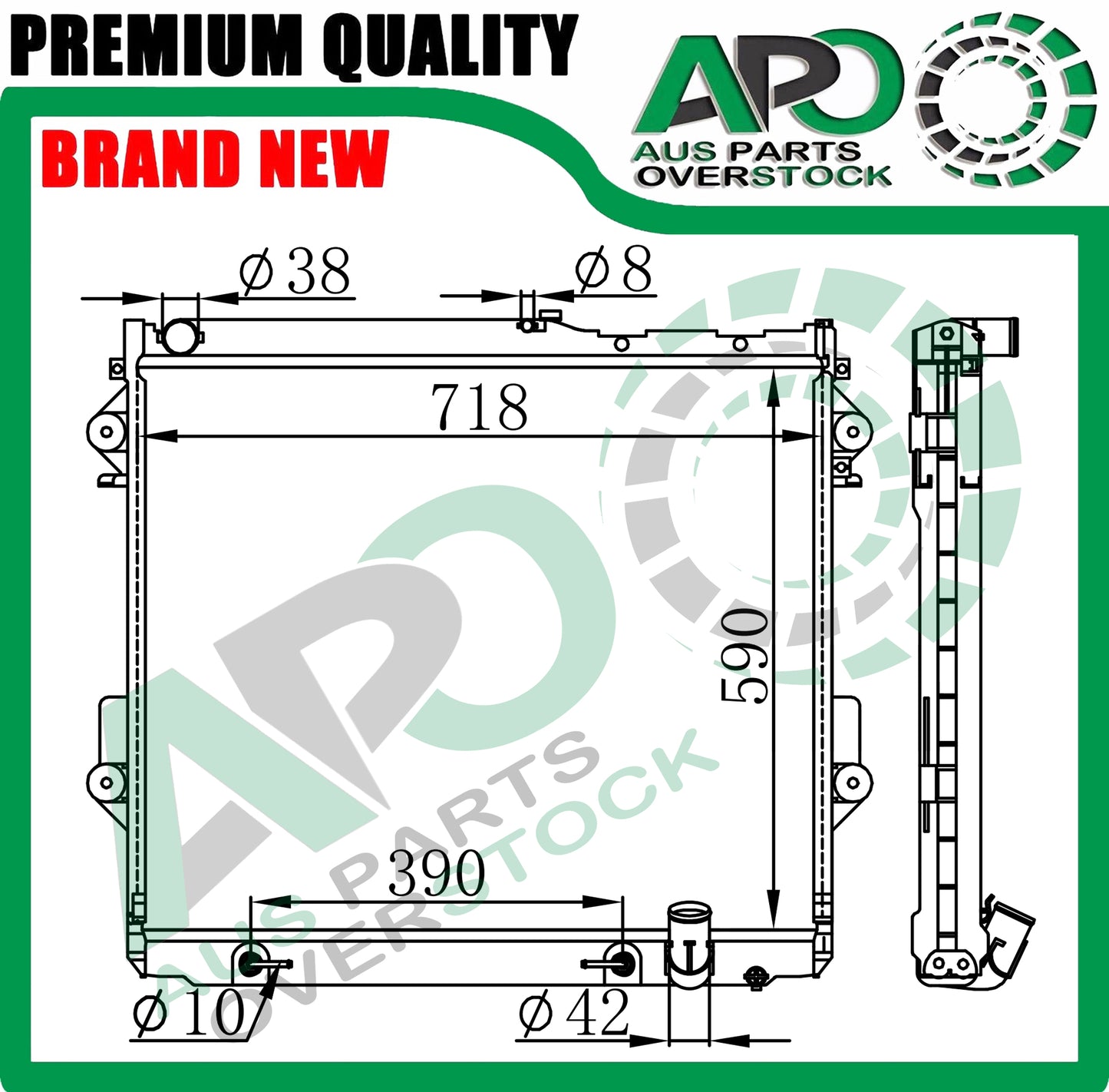 3 Core Full Alloy Radiator For LEXUS LX450d VDJ201 4.5TD V8 Diesel 2015-On