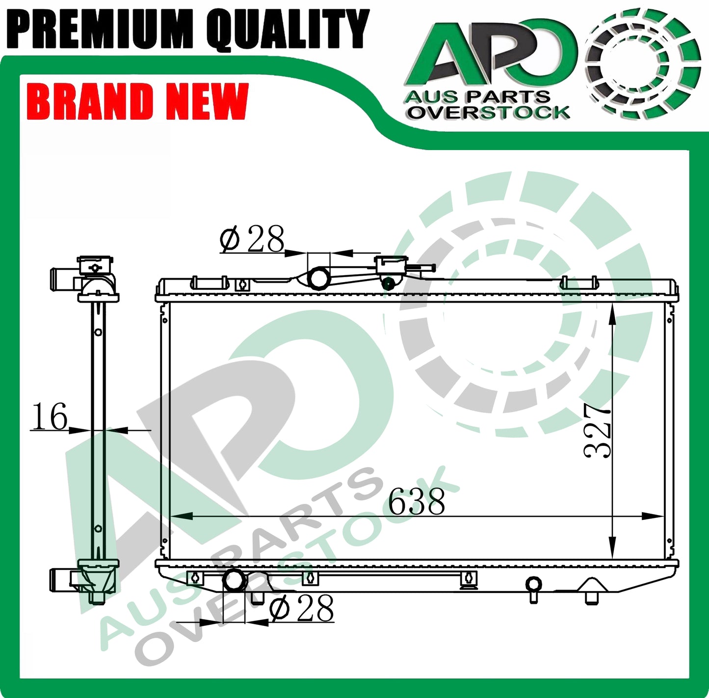 Radiator for TOYOTA Starlet EP91 1996-1999 Manual Only