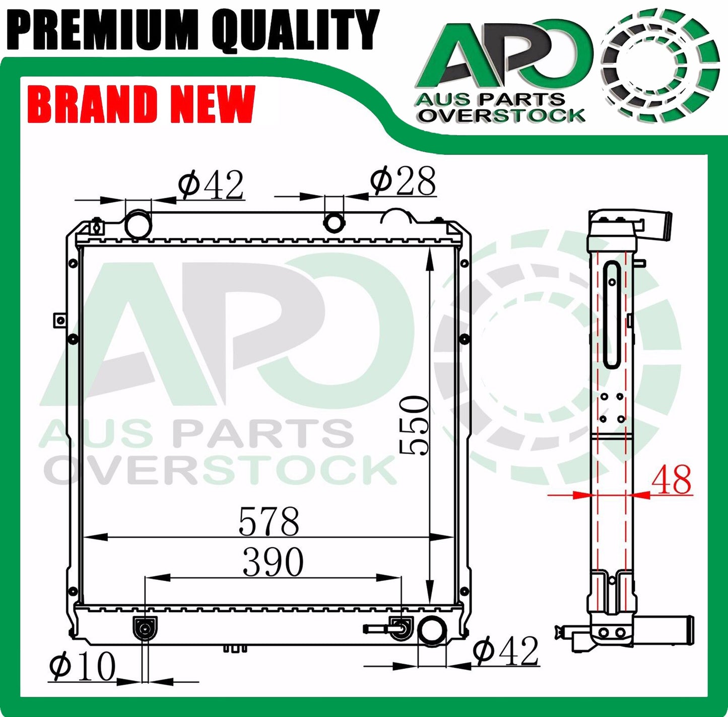 Radiator for Toyota DYNA COASTER HDB50 HDB51 HZB50 Auto Manual 1995-2004