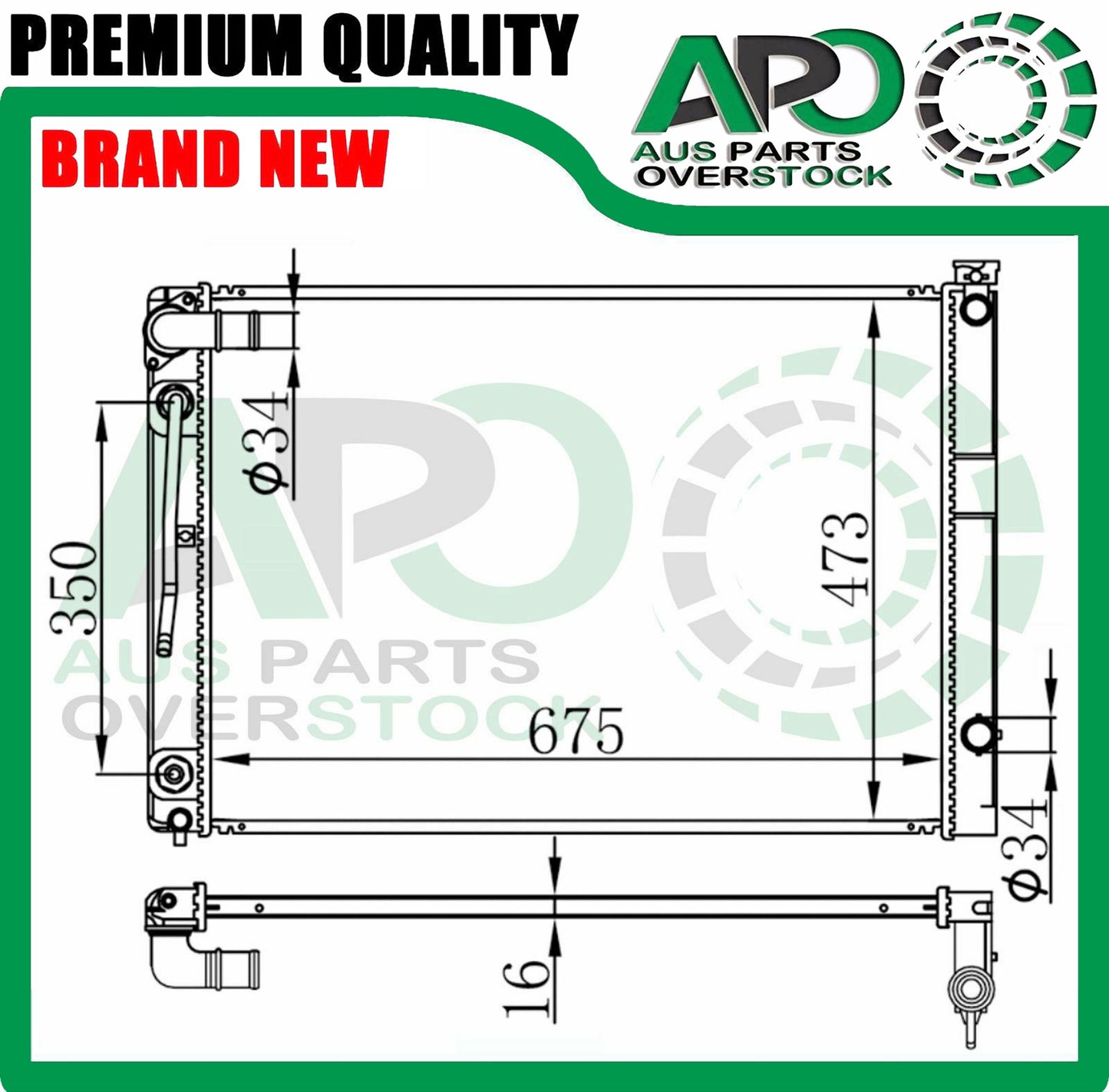 Radiator Fit TOYOTA ALPHARD / VELLFIRE 2.4L 4Cyl 2002-3/2008