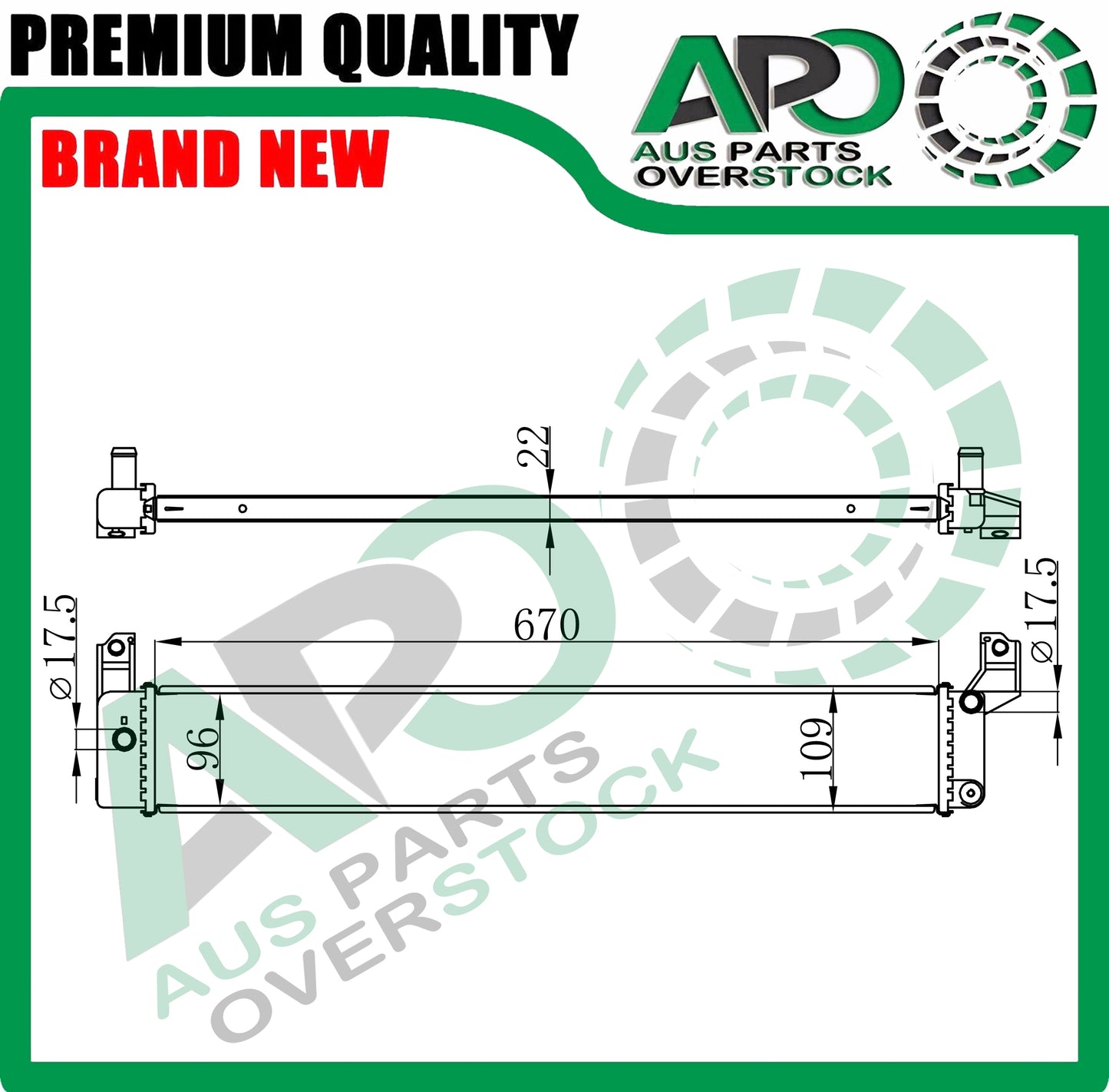 Aux Radiator Fit TOYOTA CAMRY AVV50R 2.5L Hybrid 2012-2017