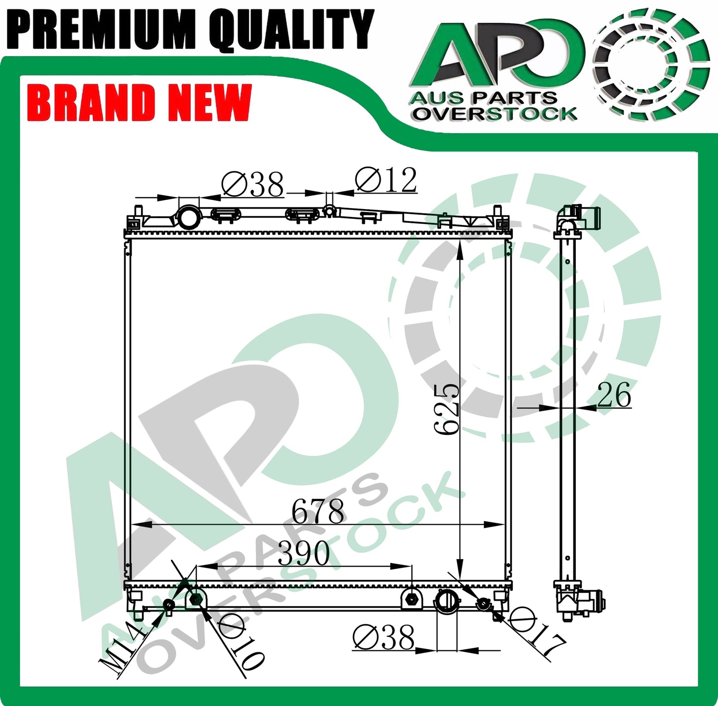 Radiator For TOYOTA GRANVIA VX GDH303R 2.8L Diesel Auto Manual 2019-On