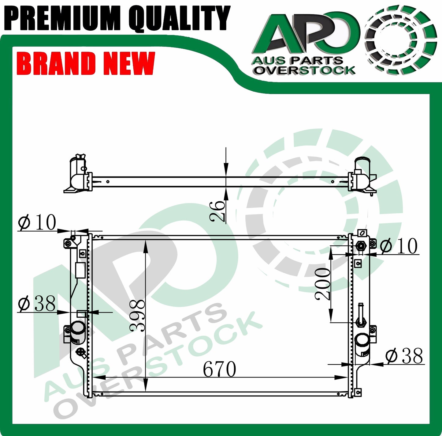 Radiator FOR TOYOTA RAV4 RAV 4 ALA49R 2.2L Turbo Diesel Auto 2012-On