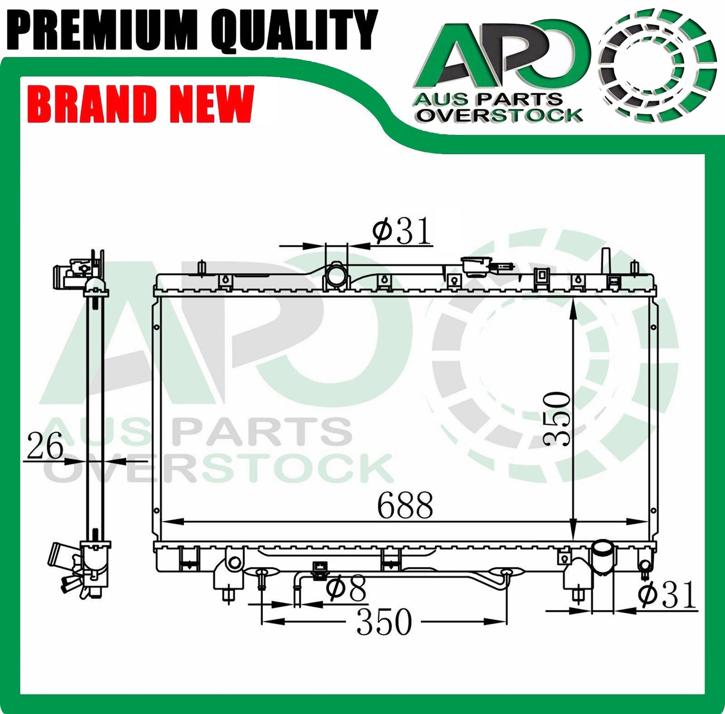 Radiator FOR TOYOTA Caldina T210 3SGE 2.0L Auto Manual 1997-2002