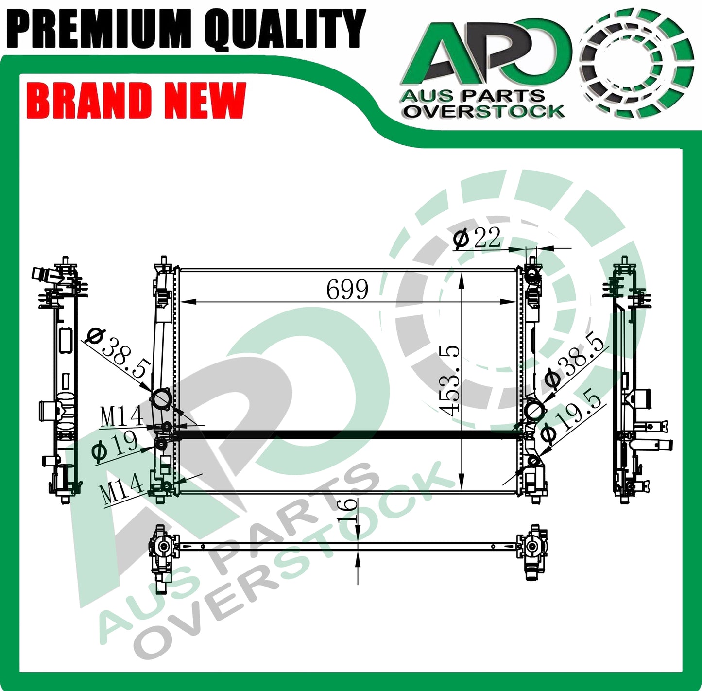 Radiator For TOYOTA CAMRY AXVH70 AXVH71R 2.5L Hybrid Auto Manual 2017-On