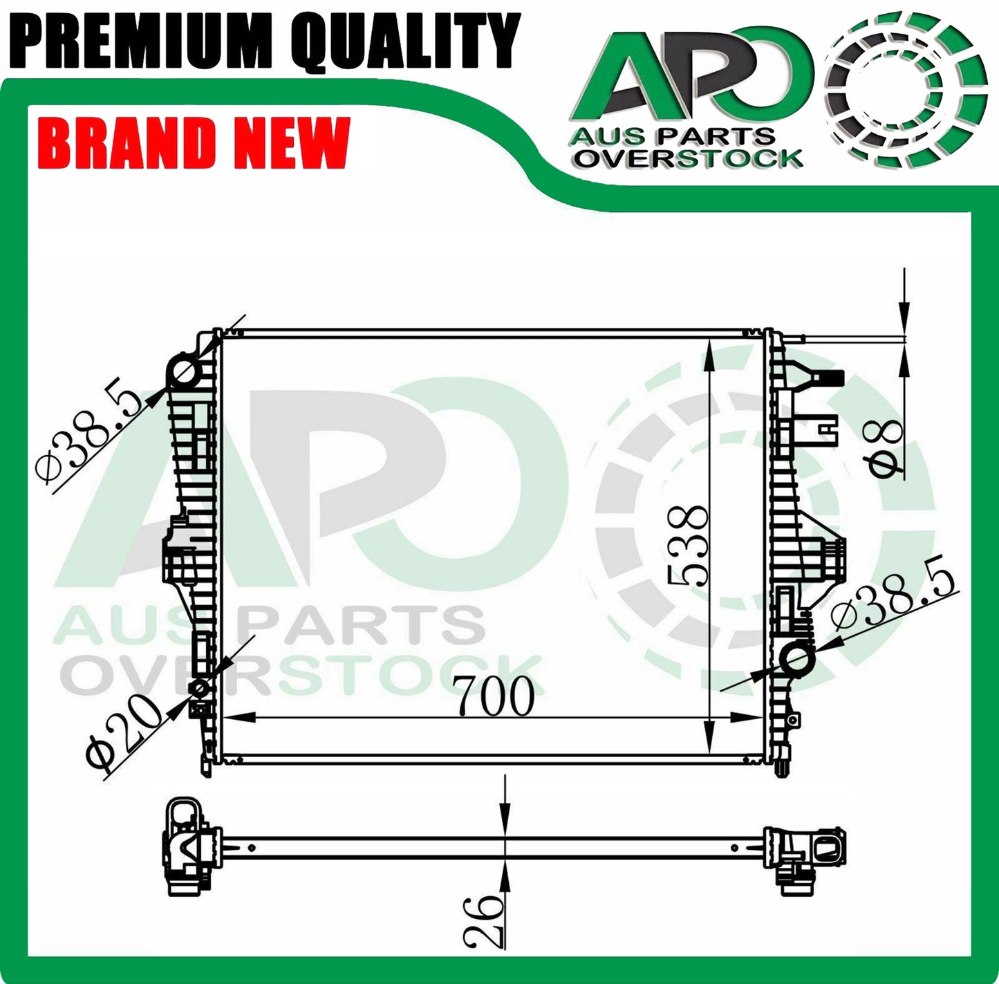 Radiator For PORSCHE CAYENNE 92A 3.0L 3.6L Turbo Petrol // 3.0L Diesel 2010-