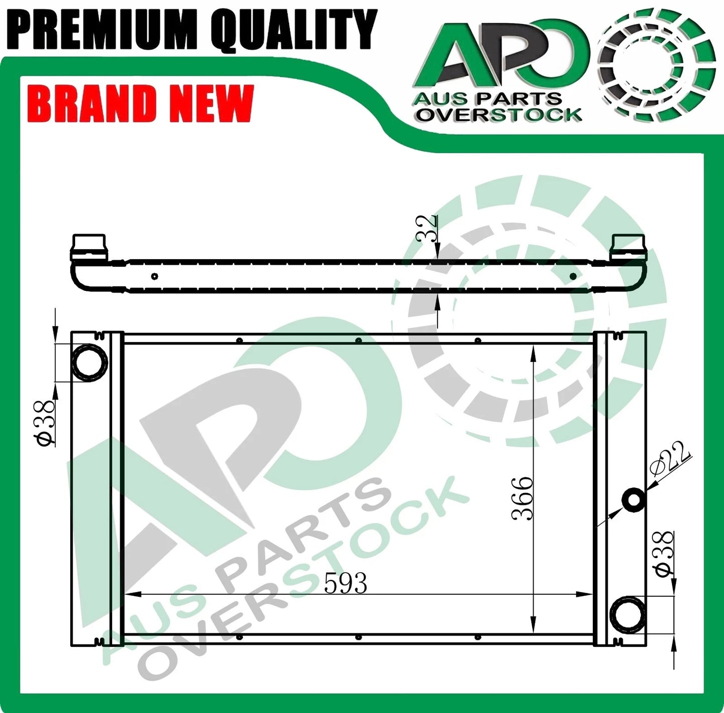 Radiator for BMW 5 series E60 E61 520d 525d 530d 535d Diesel 2004-2010