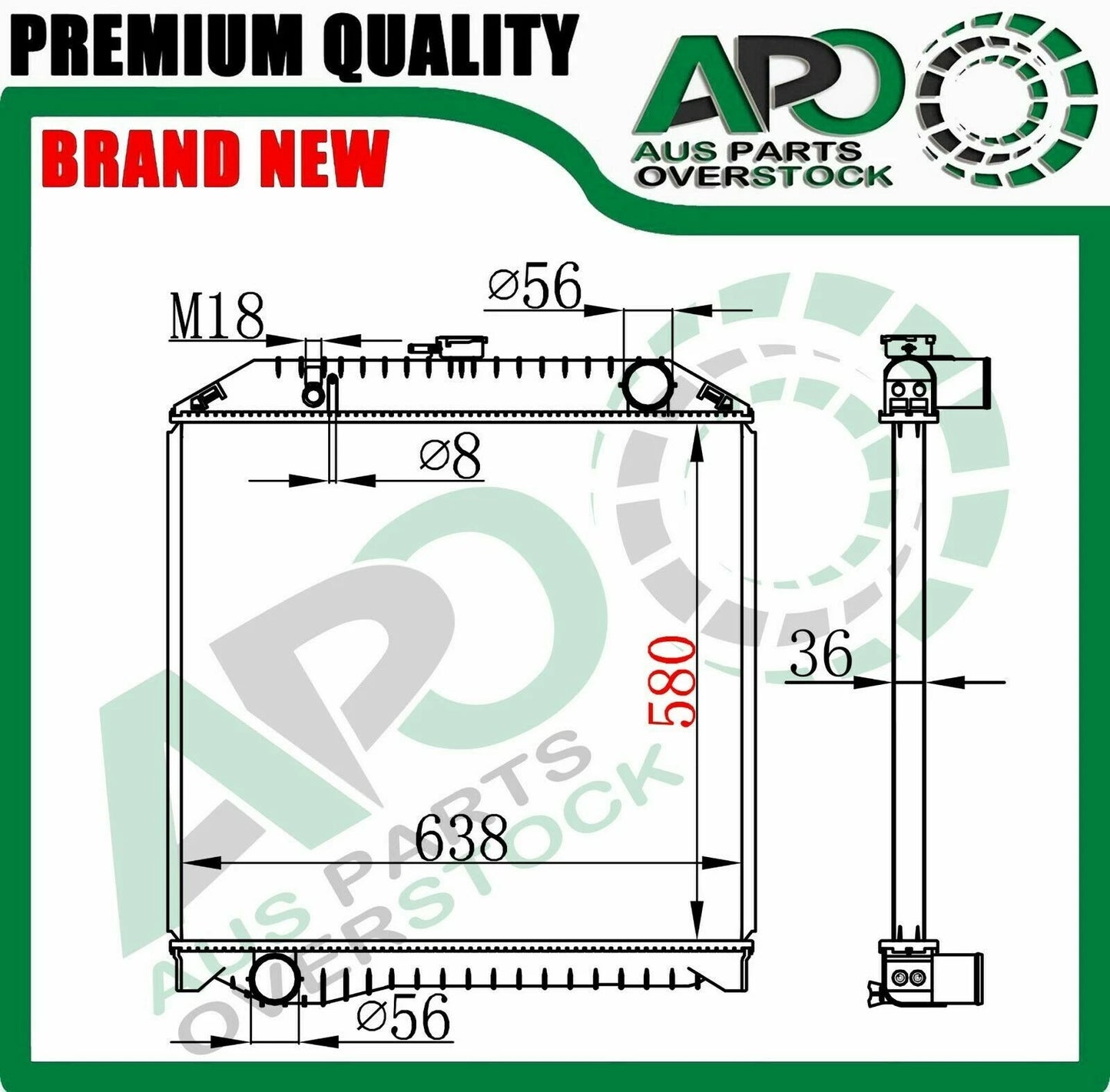 Radiator For Hino Ranger Pro FC4J JO7E J05CT 6.4L Manual 2003-2008